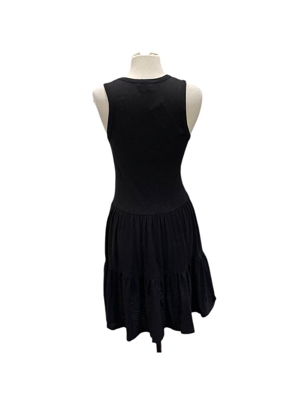 NWT Bobi Los Angeles Tiered Tank Dress SZ S Black - Picture 6 of 9